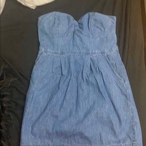 Blue Jean Strapless Dress